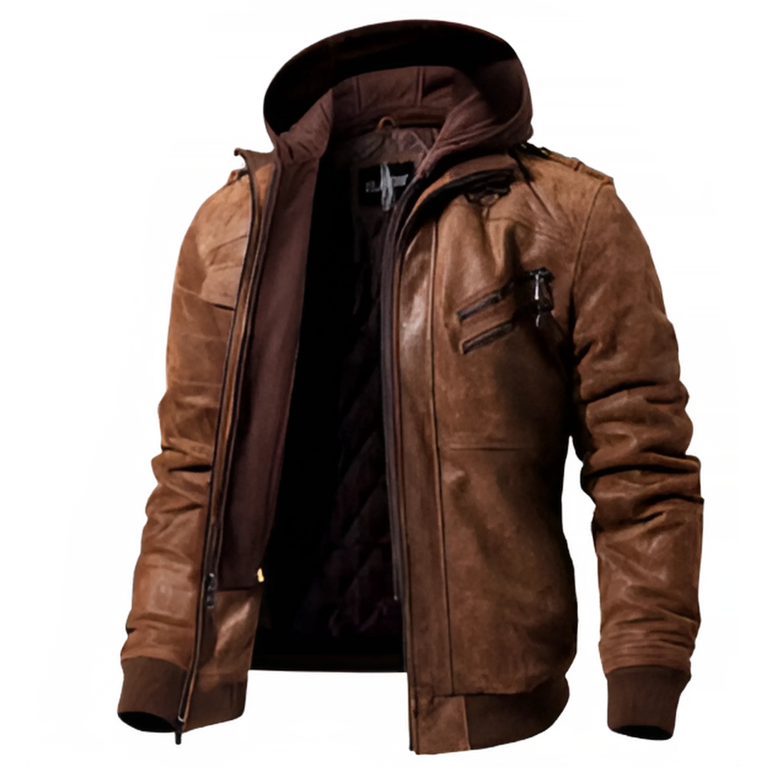 Albert™ - Veste en Cuir d'Hiver