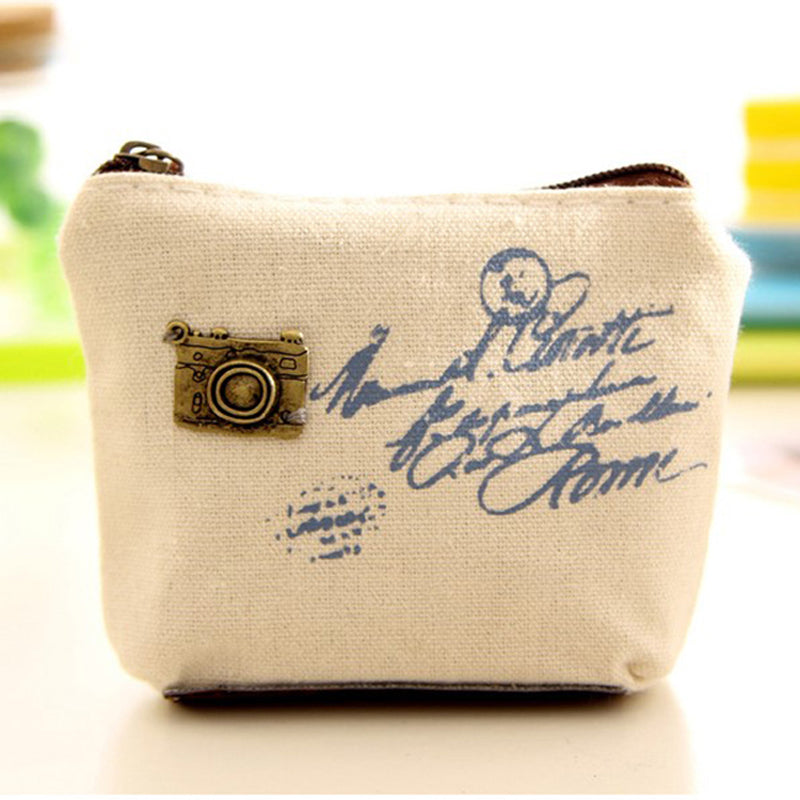 Porte-Monnaie En Toile Vintage