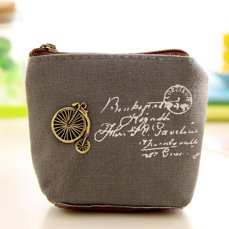 Porte-Monnaie En Toile Vintage