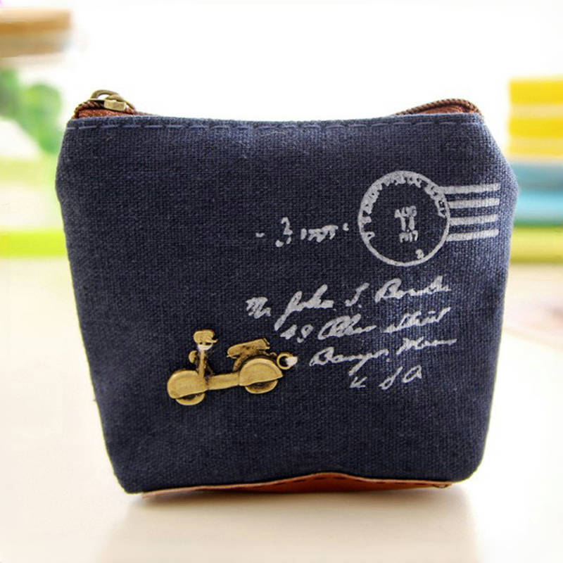 Porte-Monnaie En Toile Vintage