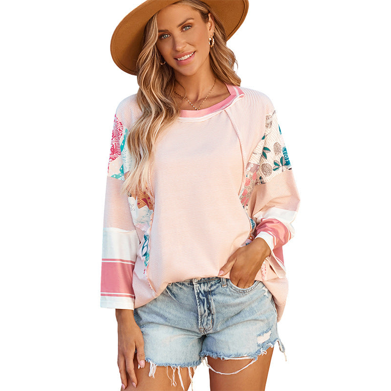 BAILEY™ – Haut Batwing Léger en Patchwork