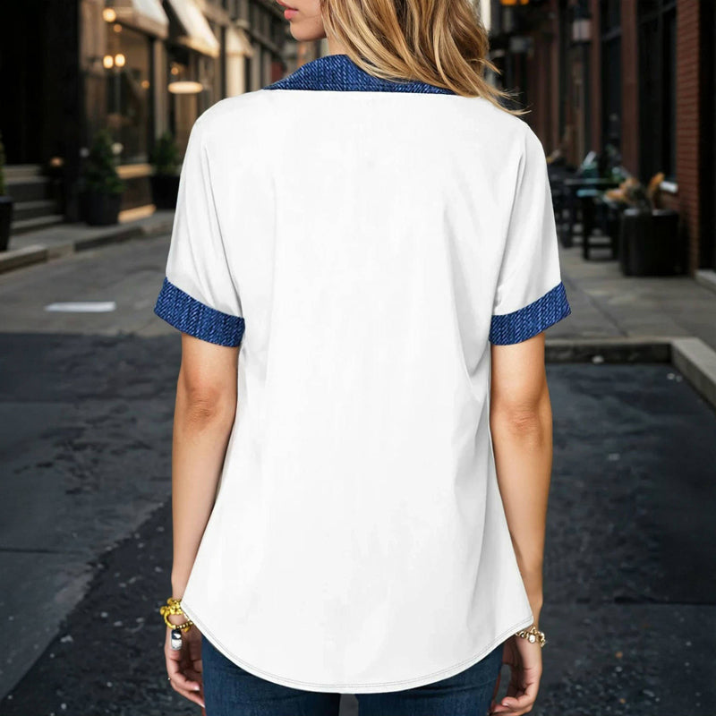 Chemisier Patchwork Décontracté