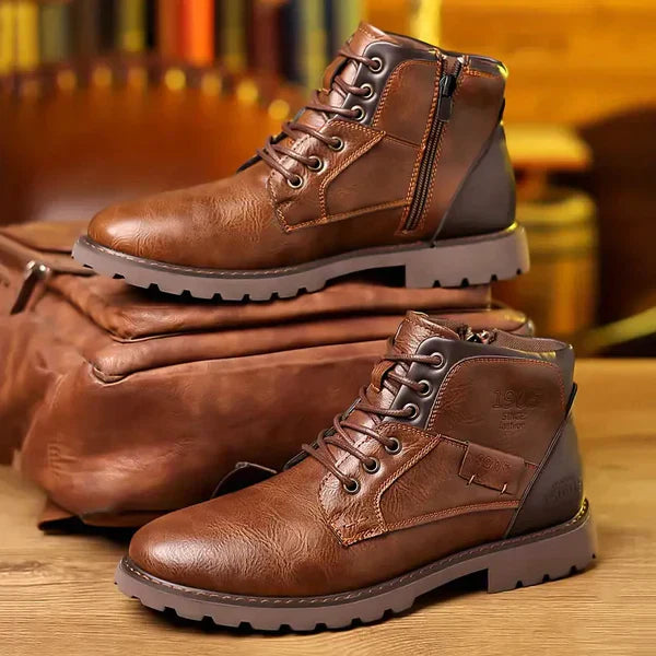 Jethro | Bottes à Lacets en Cuir Premium