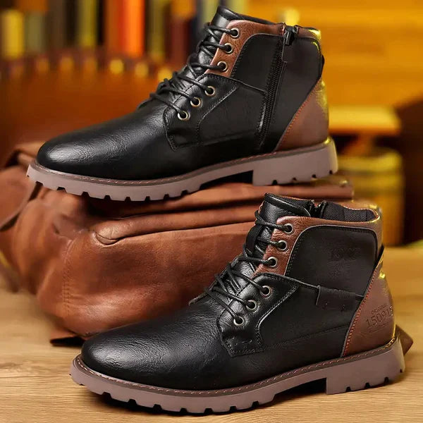 Jethro | Bottes à Lacets en Cuir Premium
