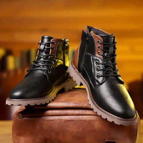 Jethro | Bottes à Lacets en Cuir Premium