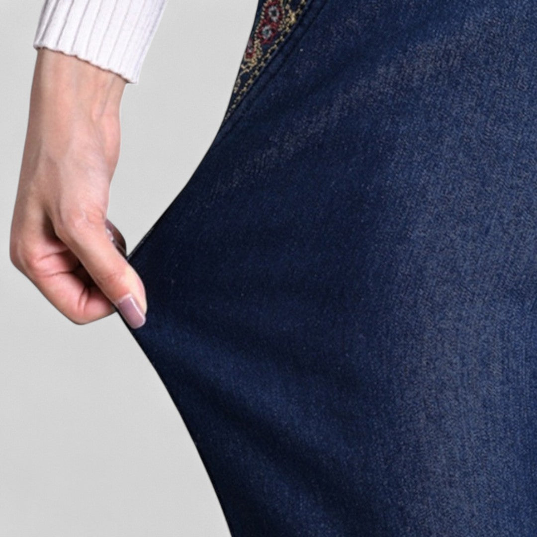 Śnieżka | Jeansy z kieszeniami i elastyczną talią