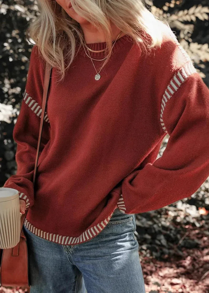 Marisa | Pull chic à contrastes
