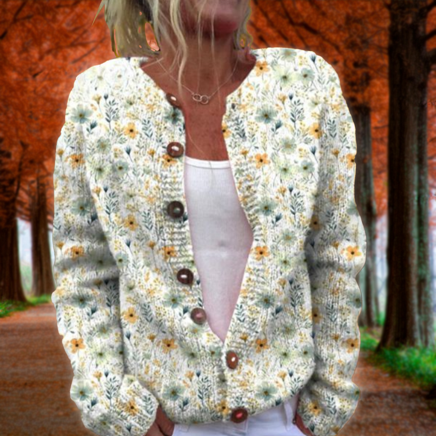 Lowri | Gilet à Imprimé Floral