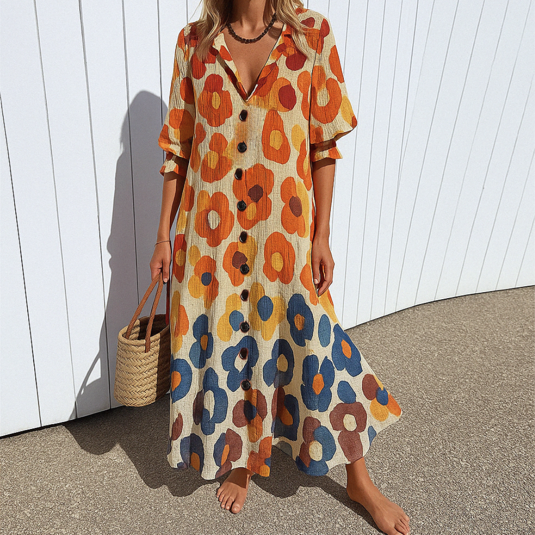 Talina | Elegancka sukienka wyszczuplająca w stylu boho