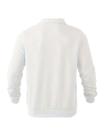 Oscar – Pull zippé vintage avec design géométrique