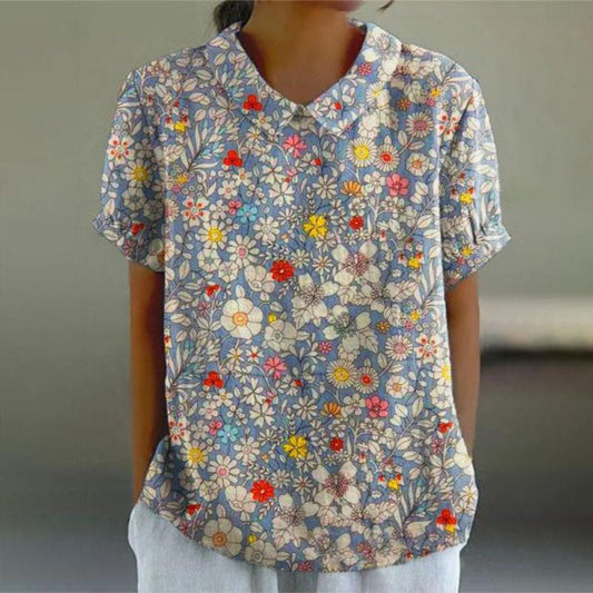 Blouse À Imprimé Floral Vintage