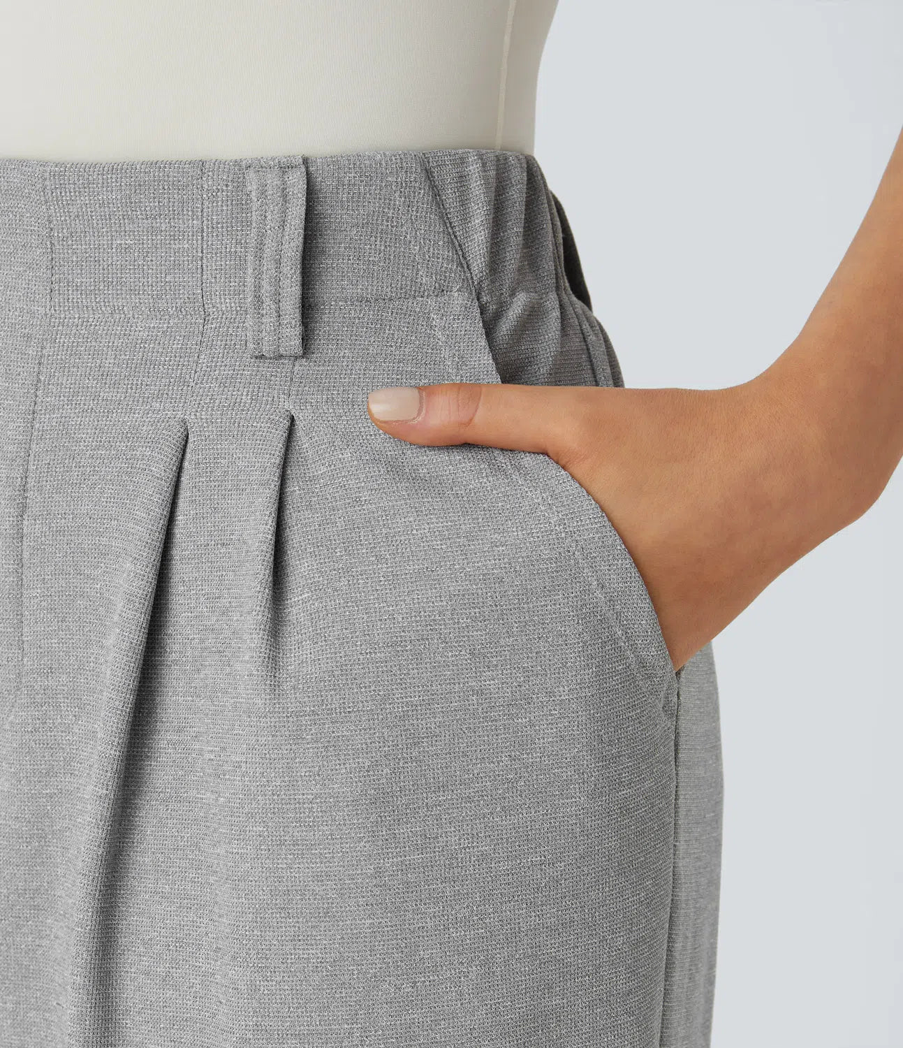 Halara Flex™ High Waisted Side Pocket Wide Leg Waffle Work Pants