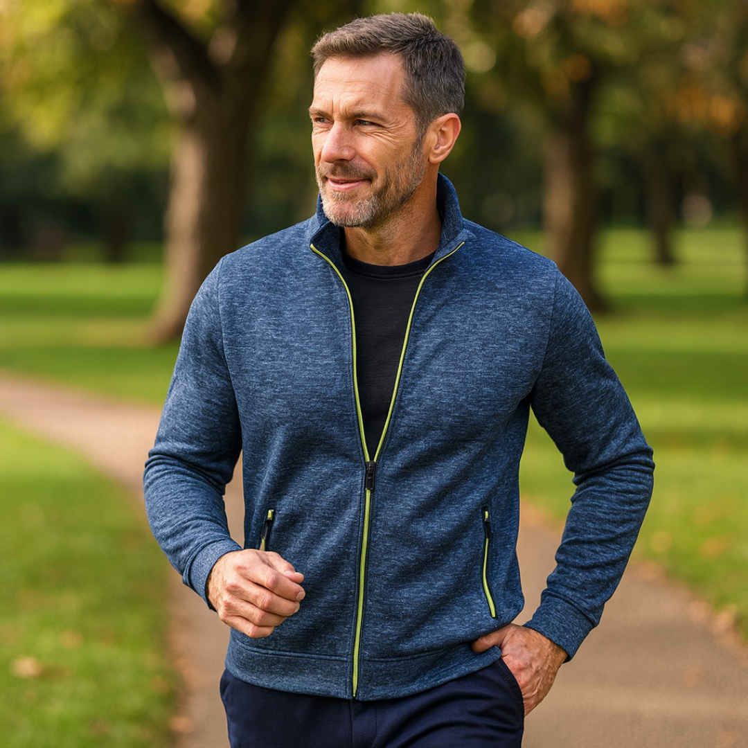 Walerian | Dzianinowa kurtka zapinana na zamek