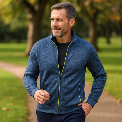 Walerian | Dzianinowa kurtka zapinana na zamek