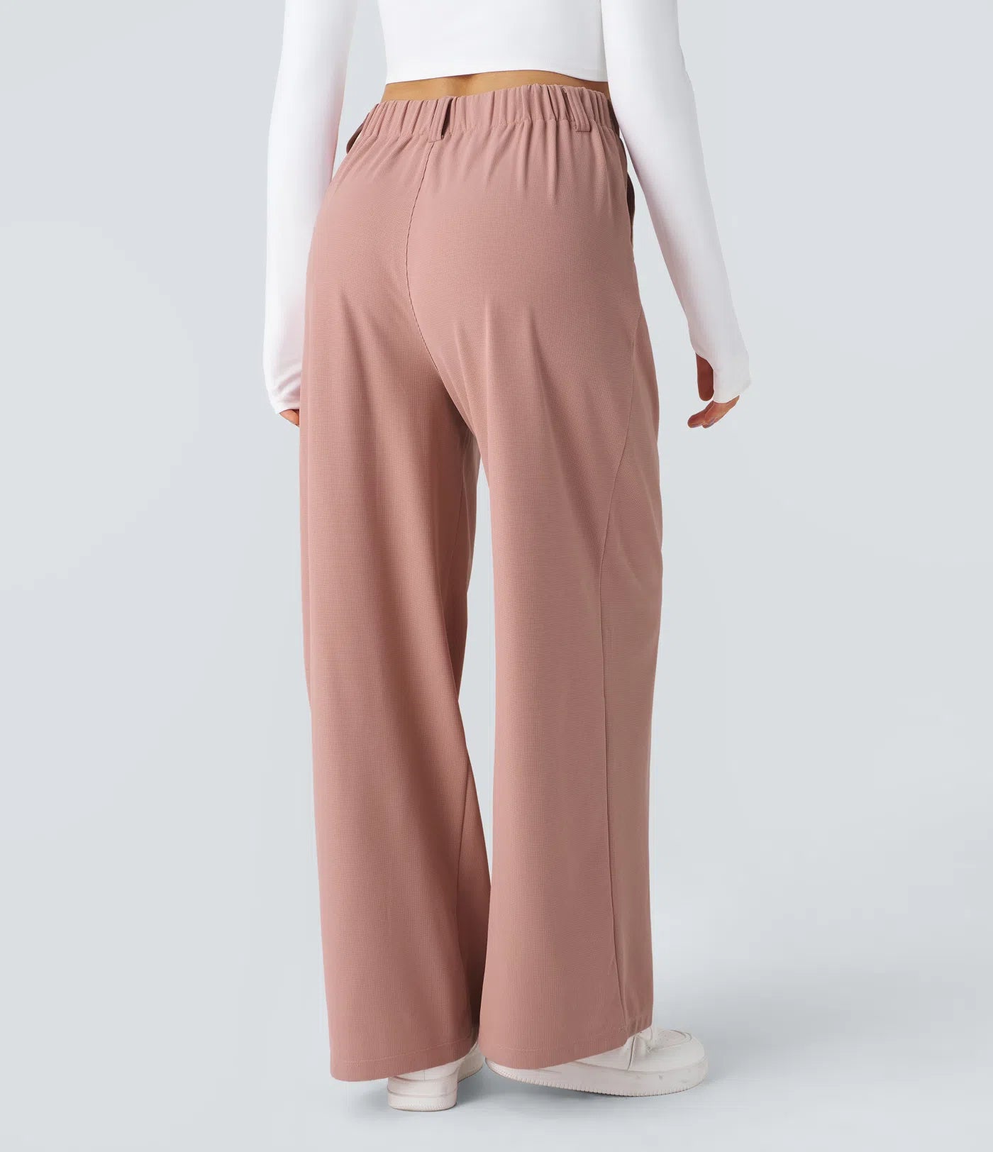 Halara Flex™ High Waisted Side Pocket Wide Leg Waffle Work Pants