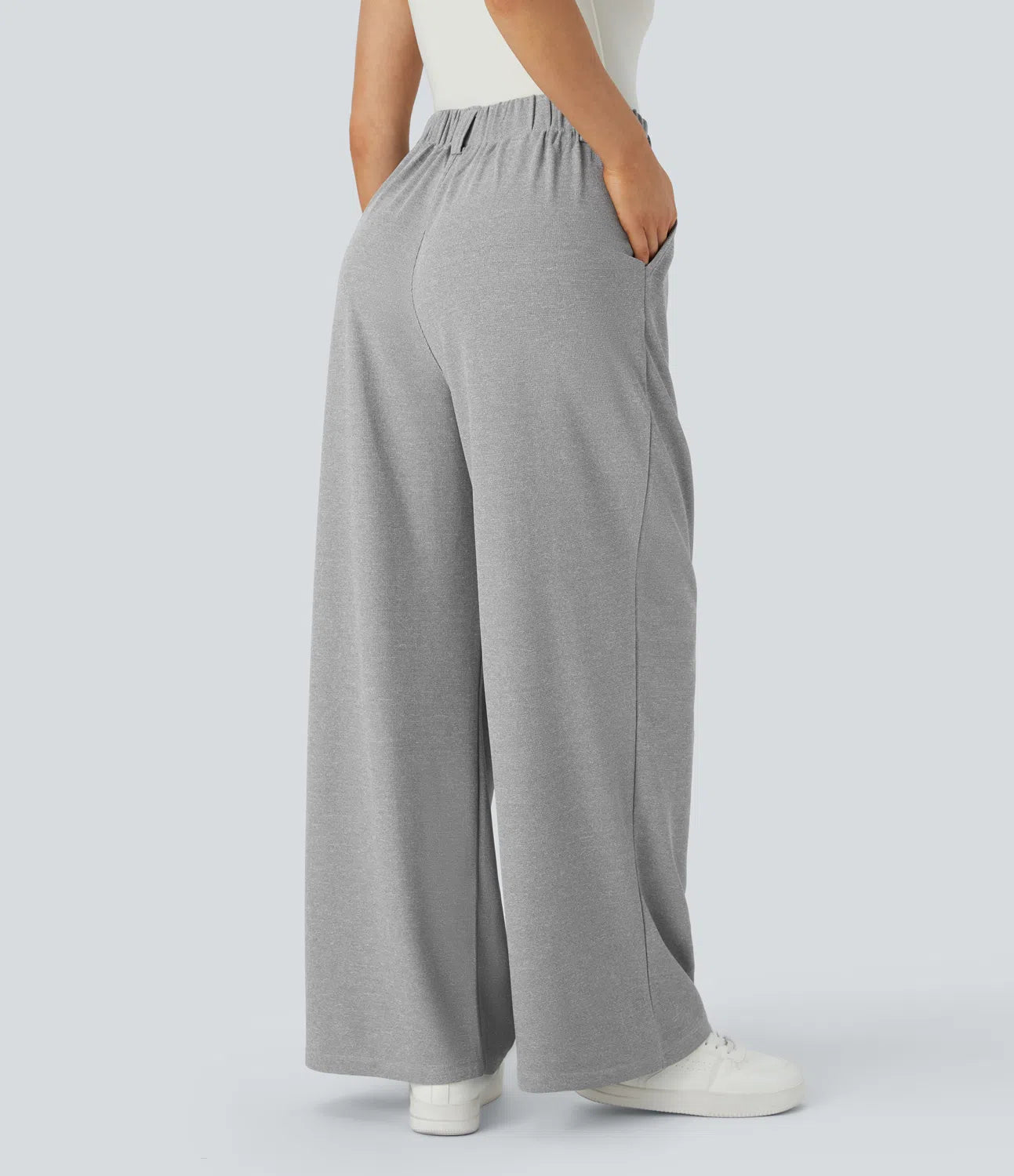 Halara Flex™ High Waisted Side Pocket Wide Leg Waffle Work Pants