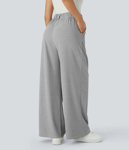 Halara Flex™ High Waisted Side Pocket Wide Leg Waffle Work Pants