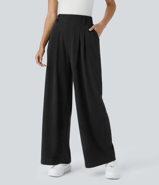 Halara Flex™ High Waisted Side Pocket Wide Leg Waffle Work Pants