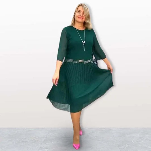 Aura | Plisowana, zwiewna sukienka midi