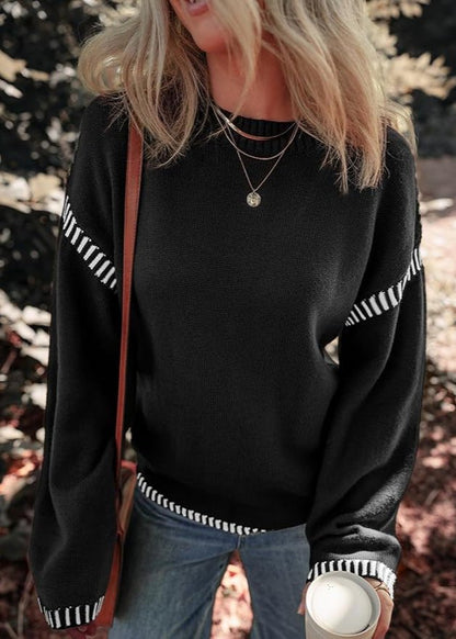 Marisa | Pull chic à contrastes