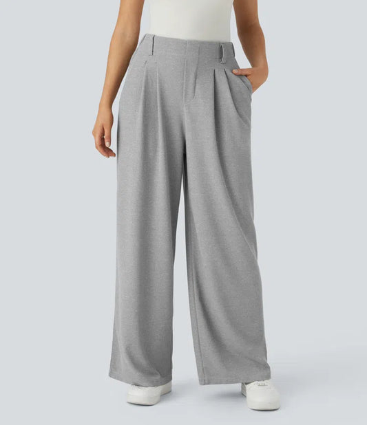 Halara Flex™ High Waisted Side Pocket Wide Leg Waffle Work Pants