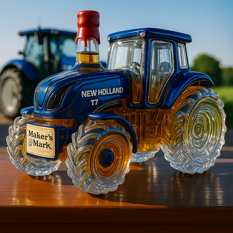 Butelka whisky New Holland T7™ | Klasyczna w kształcie traktora