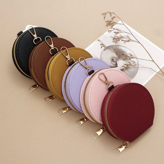 Porte-Monnaie Vintage De Couleur Unie