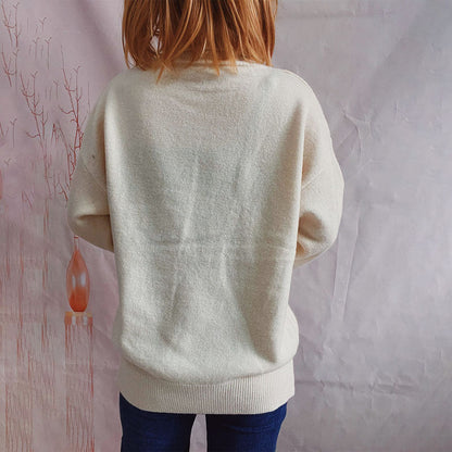 Pull En Tricot Décontracté De Couleur Unie