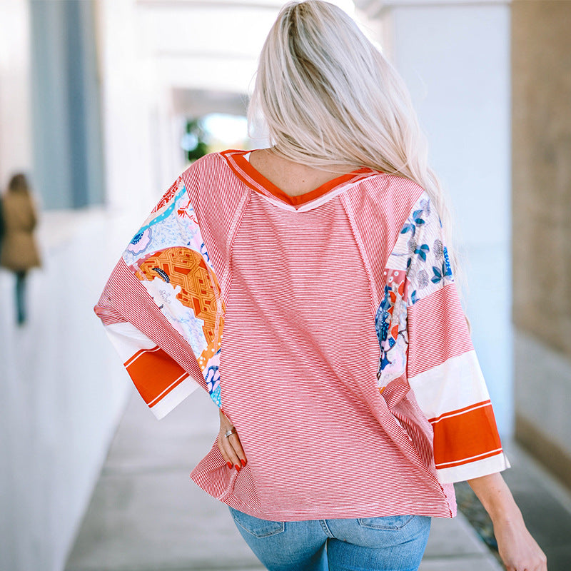 BAILEY™ – Haut Batwing Léger en Patchwork