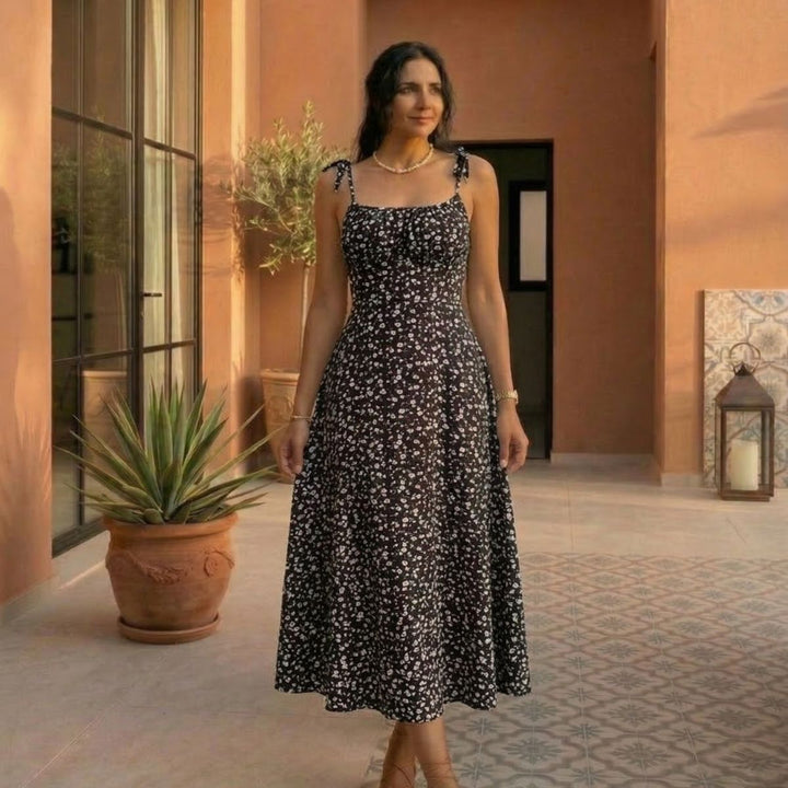 Kira | Kwiatowa sukienka na ramiączkach