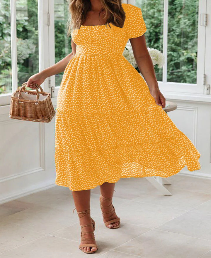 Julia | Sukienka midi w kwiatowy wzór