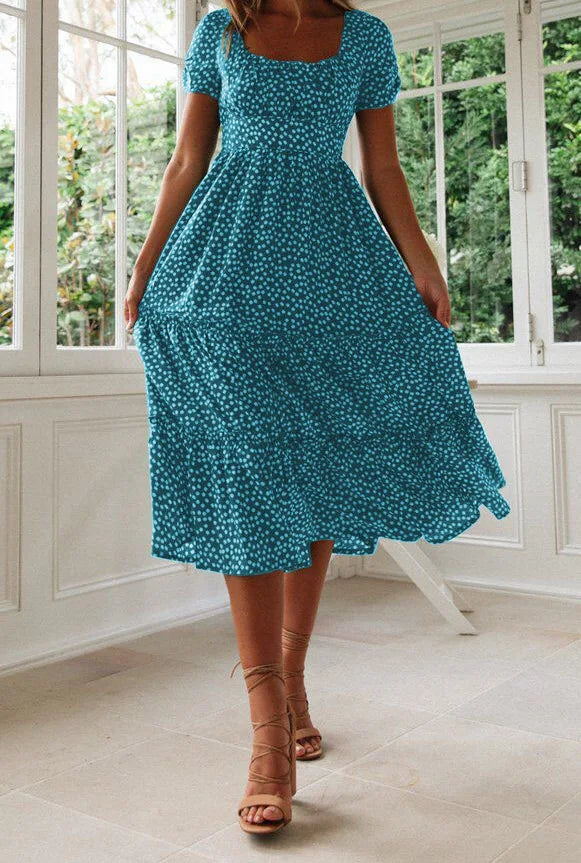 Julia | Sukienka midi w kwiatowy wzór