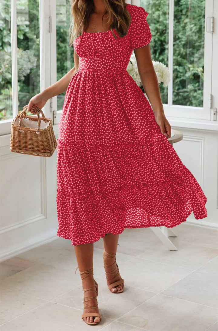 Julia | Sukienka midi w kwiatowy wzór