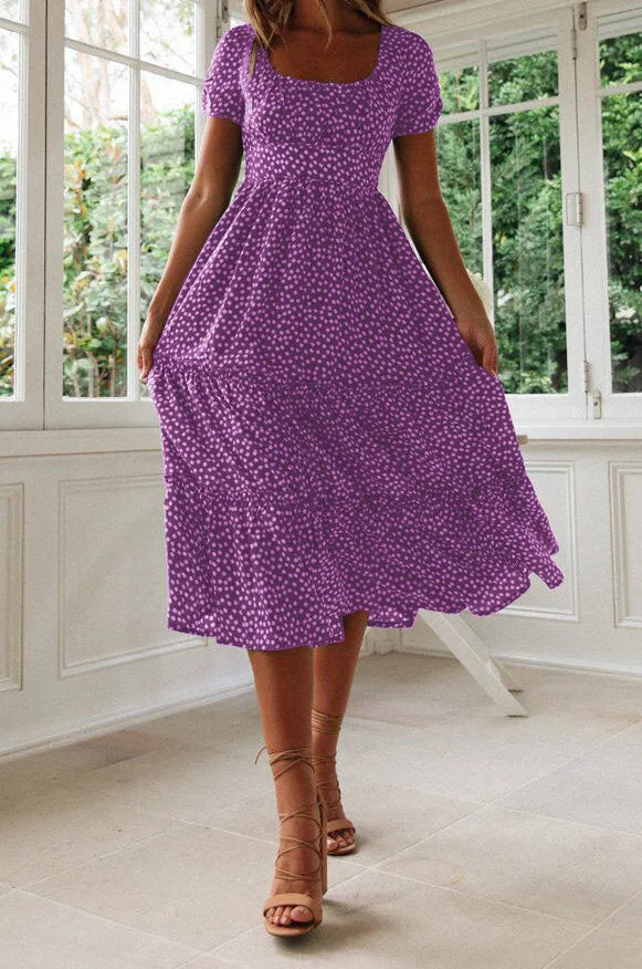 Julia | Sukienka midi w kwiatowy wzór