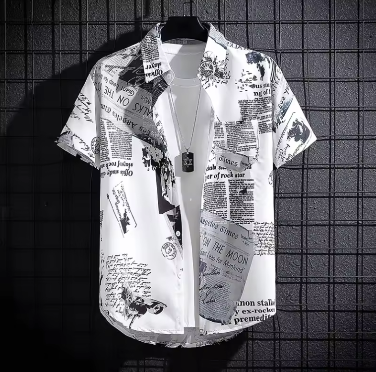 Chemise Imprimé Rétro – Design Journal et Espace