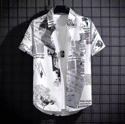 Chemise Imprimé Rétro – Design Journal et Espace