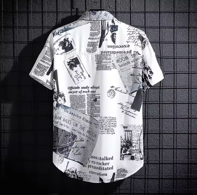 Chemise Imprimé Rétro – Design Journal et Espace
