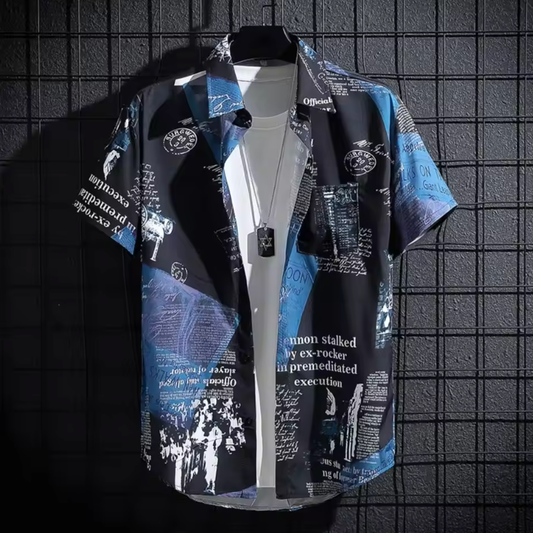 Chemise Imprimé Rétro – Design Journal et Espace