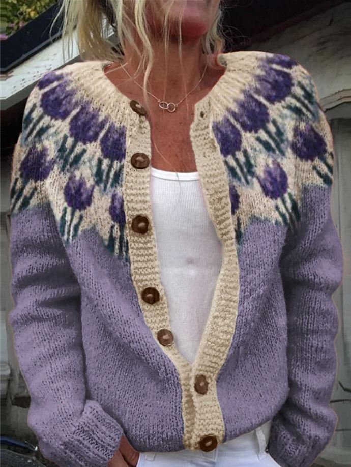 Keysha | Gilet à Motif Floral