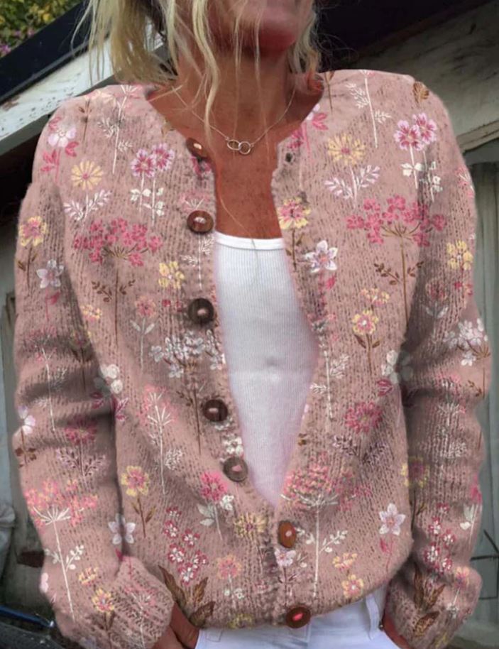 Hebe | Gilet Élégant à Imprimé Floral