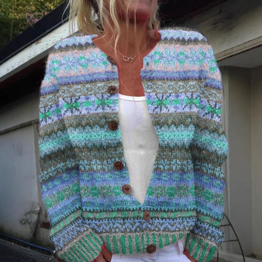 Lotte | Gilet Bleu à Imprimé