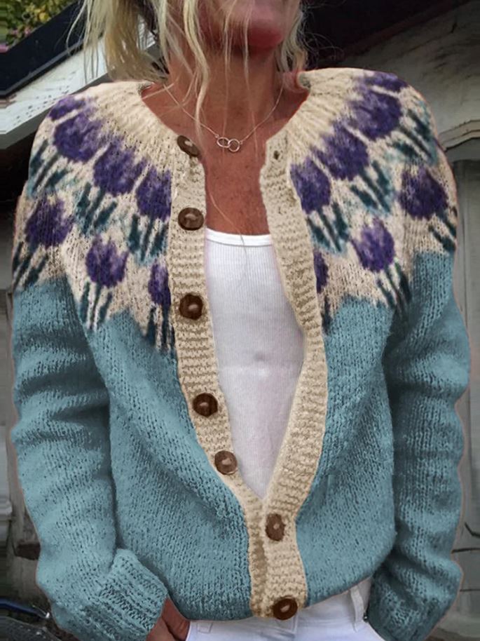 Keysha | Gilet à Motif Floral