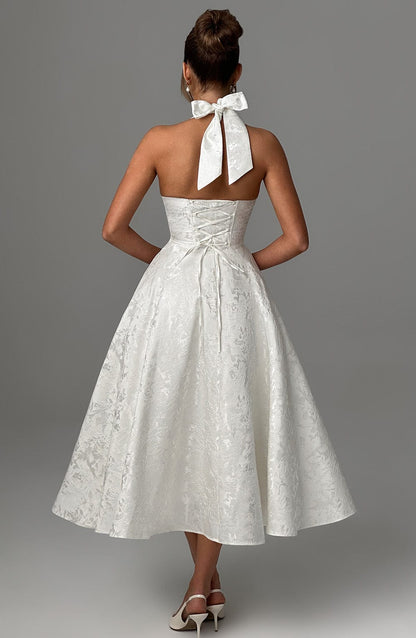 Bryza | Sukienka midi z głębokim dekoltem z tyłu