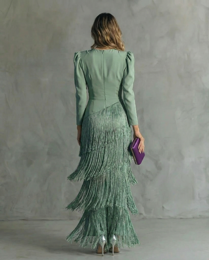 Lenka | Stylowa sukienka z frędzlami