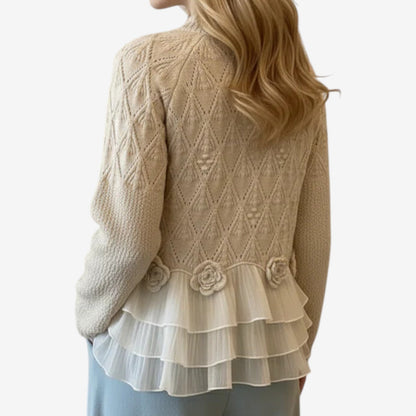 Melivara | Teksturowany sweter z detalami