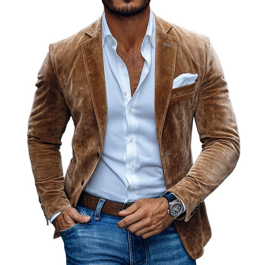 Kingston™ | Blazer en daim uni à deux boutons