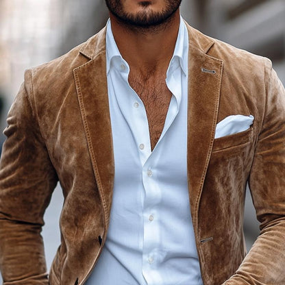 Kingston™ | Blazer en daim uni à deux boutons