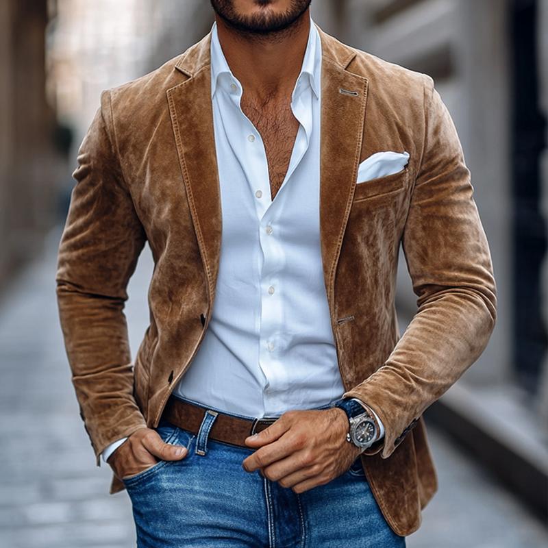 Kingston™ | Blazer en daim uni à deux boutons