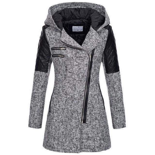 Manteau Décontracté Élégant À Capuche